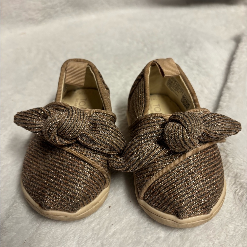 Toms Tan Knotted Slip-On Shoes